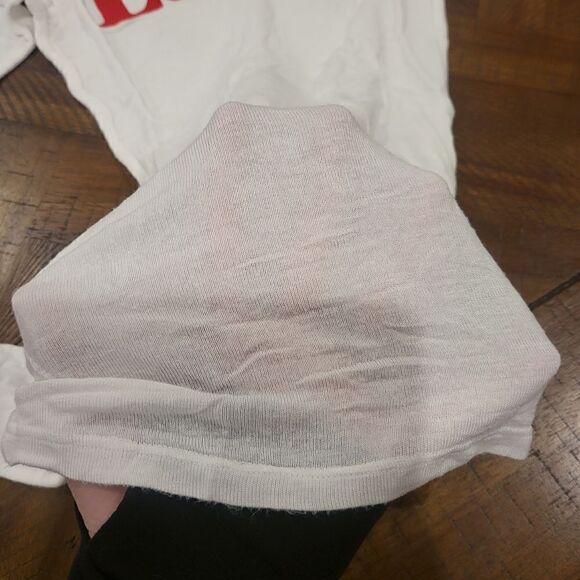 NWT Daydream Nation x Dolls Kill Lovable Long Sleeve Turtleneck White & Red - Picture 3 of 4